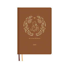 Japan Disney B6 Planner Weekly Schedule Book - Pooh : Brown 2027