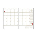Japan Disney B6 Planner Weekly Schedule Book - Pooh : Brown 2027 - 2