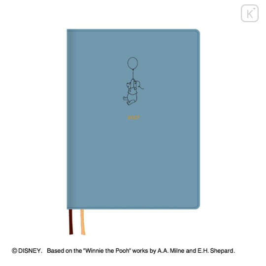 Japan Disney B6 Planner Weekly Schedule Book - Pooh : Blue 2027 - 1