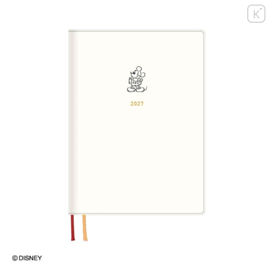 Japan Disney B6 Planner Weekly Schedule Book - Mickey & Minnie : White 2027 - 1