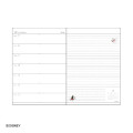 Japan Disney B6 Planner Weekly Schedule Book - Mickey & Minnie : White 2027 - 3