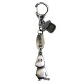Japan Moomin Diecast Silver Charm Keyring - Moomintroll - 1