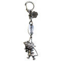 Japan Moomin Diecast Silver Charm Keyring - Snufkin - 1