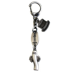 Japan Moomin Diecast Silver Charm Keyring - Hattifatteners