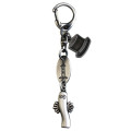 Japan Moomin Diecast Silver Charm Keyring - Hattifatteners - 1