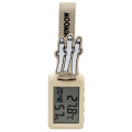 Japan Moomin Digital Clock & Temperature & Humidity Watch - Hattifatteners : Beige - 1
