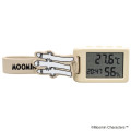 Japan Moomin Digital Clock & Temperature & Humidity Watch - Hattifatteners : Beige - 2