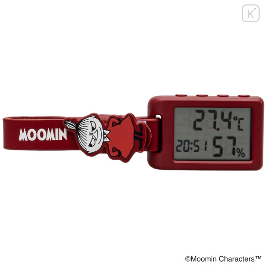 Japan Moomin Digital Clock & Temperature & Humidity Watch - Little My : Red - 2
