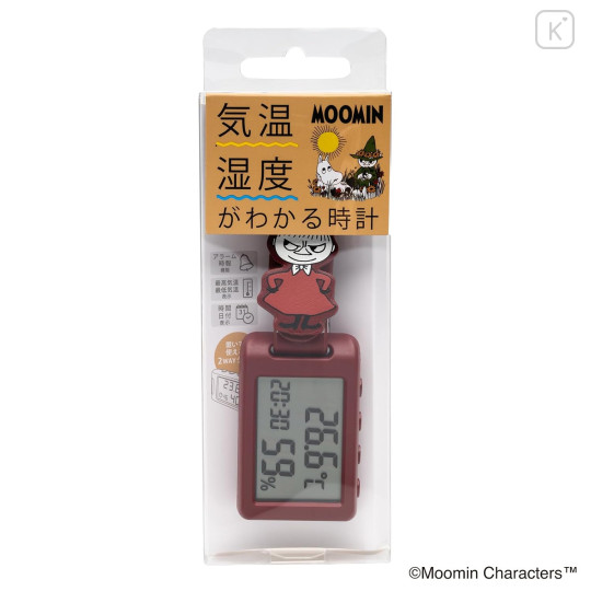 Japan Moomin Digital Clock & Temperature & Humidity Watch - Little My : Red - 6