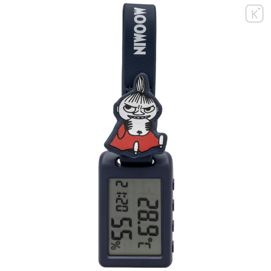 Japan Moomin Digital Clock & Temperature & Humidity Watch - Little My : Navy - 1