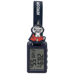 Japan Moomin Digital Clock & Temperature & Humidity Watch - Little My : Navy