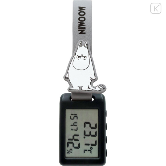 Japan Moomin Digital Clock & Temperature & Humidity Watch - Snufkin : Black - 1
