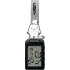 Japan Moomin Digital Clock & Temperature & Humidity Watch - Snufkin : Black