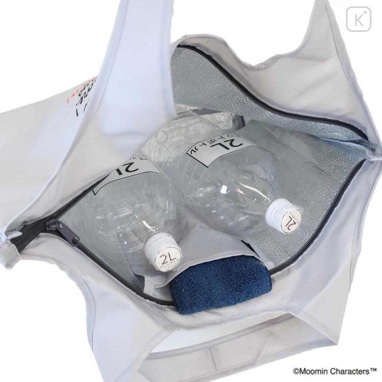 Japan Moomin Insulated Shopping Bag (M) - Moomintroll : Gray - 3