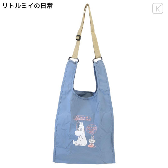 Japan Moomin Shopping Bag with Shoulder Strap - Little My & Moomintroll - 1