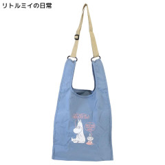 Japan Moomin Shopping Bag with Shoulder Strap - Little My & Moomintroll