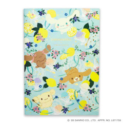 Japan Sanrio × Tomoko Hayashi A5 Notebook - Cinnamoroll : Botanical Floral Gold Foil Stamping