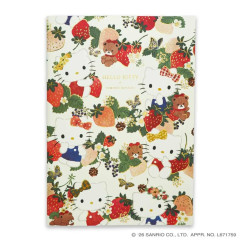 Japan Sanrio × Tomoko Hayashi A5 Notebook - Hello Kitty & Mimmy : Botanical Floral Gold Foil Stamping
