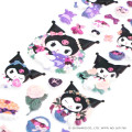 Japan Sanrio × Tomoko Hayashi Puffy Sticker - Kuromi : Fun with Friends - 2
