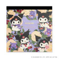 Japan Sanrio × Tomoko Hayashi Square Memo Pad - Kuromi : Botanical Floral - 1