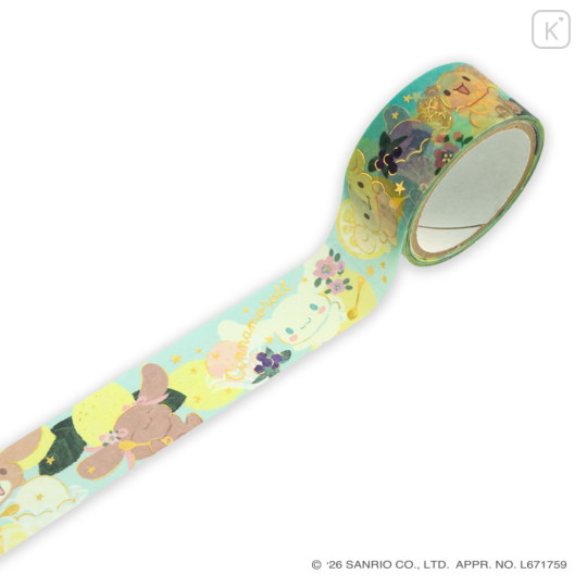 Japan Sanrio × Tomoko Hayashi Washi Masking Tape - Cinnamoroll : Botanical Floral - 2