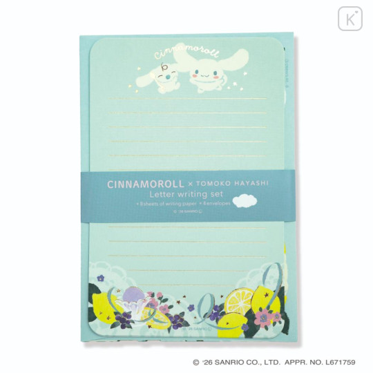 Japan Sanrio × Tomoko Hayashi Letter Set - Cinnamoroll : Botanical Floral - 1