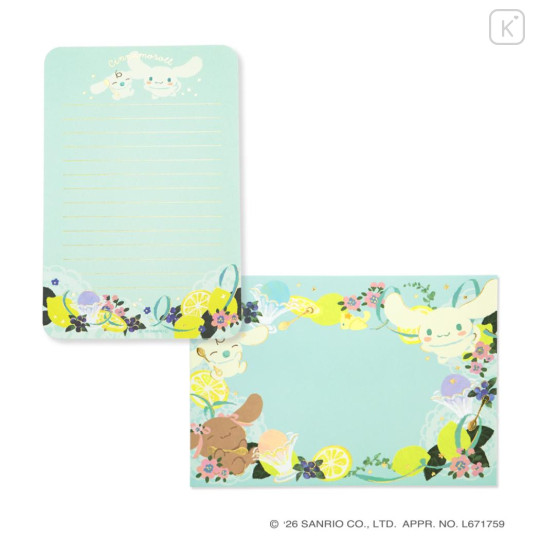 Japan Sanrio × Tomoko Hayashi Letter Set - Cinnamoroll : Botanical Floral - 2