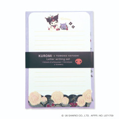 Japan Sanrio × Tomoko Hayashi Letter Set - Kuromi : Botanical Floral