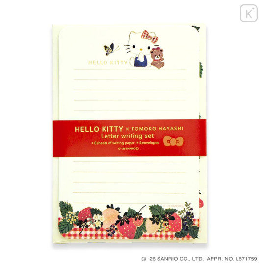 Japan Sanrio × Tomoko Hayashi Letter Set - Hello Kitty : Botanical Floral - 1