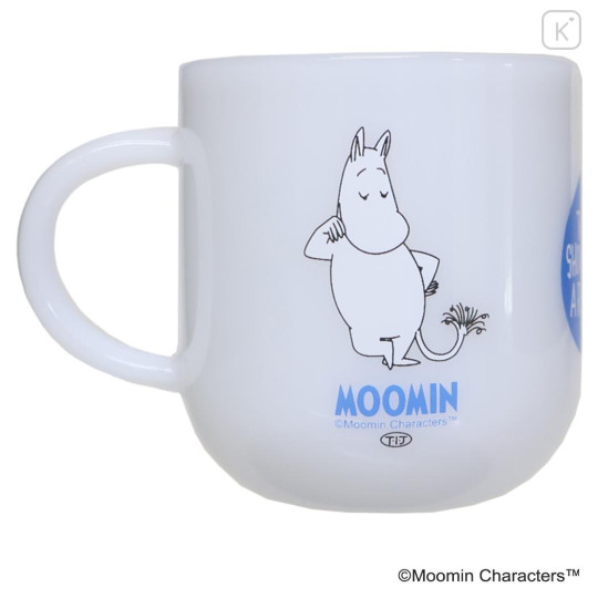 Japan Moomin Milky White Heat-Resistant Glass Mug - Moomintroll - 1