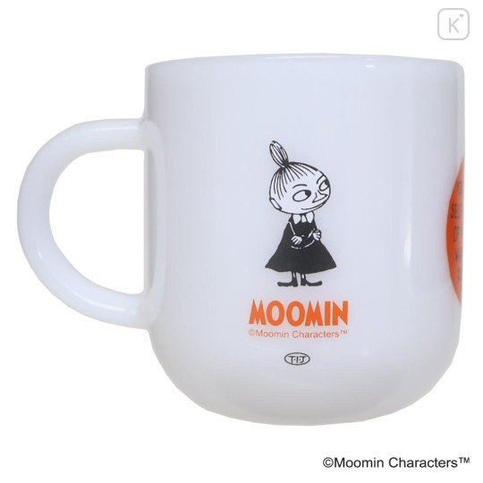 Japan Moomin Milky White Heat-Resistant Glass Mug - Little My - 1