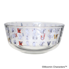 Japan Moomin Deep Glass Bowl - Moomin : Alphabet