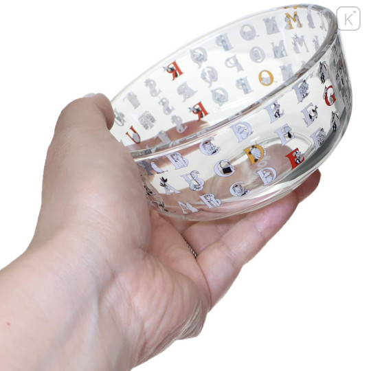 Japan Moomin Deep Glass Bowl - Moomin : Alphabet - 2