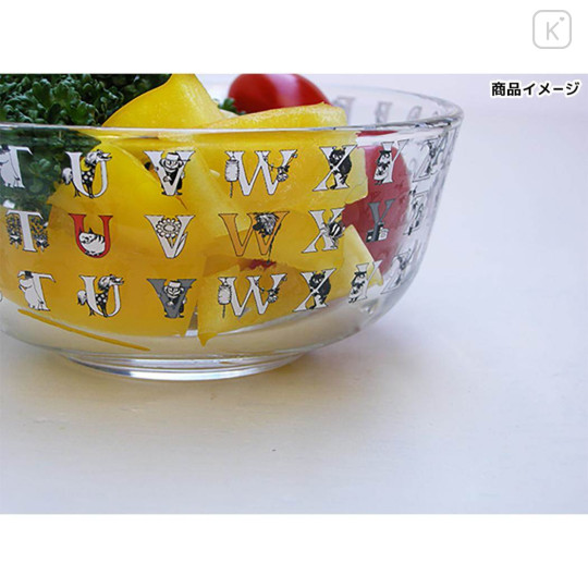 Japan Moomin Deep Glass Bowl - Moomin : Alphabet - 3