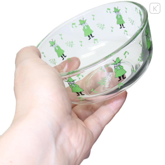 Japan Moomin Deep Glass Bowl - Snufkin : Music - 2