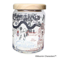 Japan Moomin Wooden Lid Glass Canister - Moomin : Map