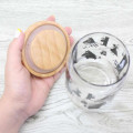 Japan Moomin Wooden Lid Glass Canister - Moomintroll & Snufkin : Black - 3