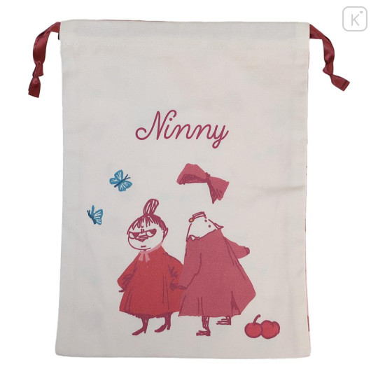 Japan Moomin Drawstring Bag - Little My & Ninny - 1