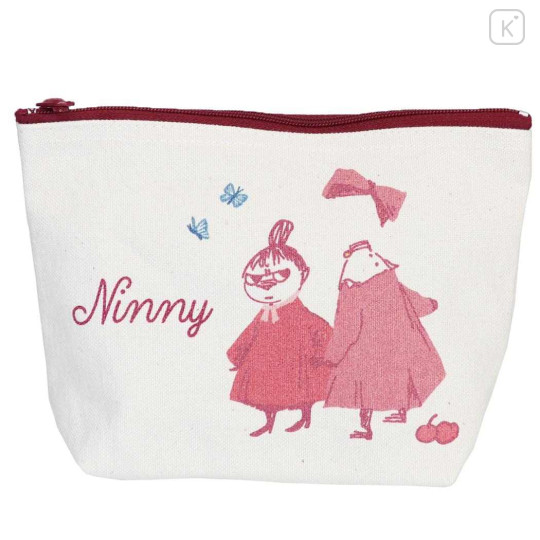 Japan Moomin Boat-Shaped Pouch - Little My & Ninny - 1