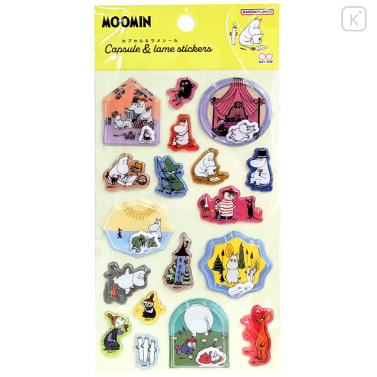 Japan Moomin Capsule & Glitter Stickers - Moomintroll - 1