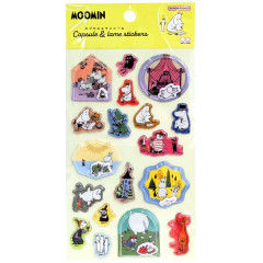 Japan Moomin Capsule & Glitter Stickers - Moomintroll