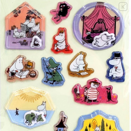 Japan Moomin Capsule & Glitter Stickers - Moomintroll - 2