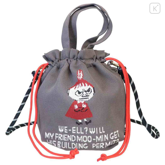 Japan Moomin 2-Way Drawstring Bag - Little My : Grumpy - 1