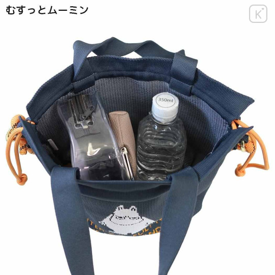 Japan Moomin 2-Way Drawstring Bag - Moomintroll : Grumpy - 3