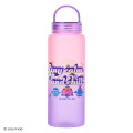 Japan Sanrio Original Clear Bottle with Handle - Mr. Men & Little Miss : Cheerful Typographic Purple - 1