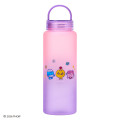 Japan Sanrio Original Clear Bottle with Handle - Mr. Men & Little Miss : Cheerful Typographic Purple - 2