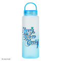 Japan Sanrio Original Clear Bottle with Handle - Mr. Men & Little Miss : Cheerful Typographic Light Blue - 1