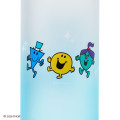 Japan Sanrio Original Clear Bottle with Handle - Mr. Men & Little Miss : Cheerful Typographic Light Blue - 5