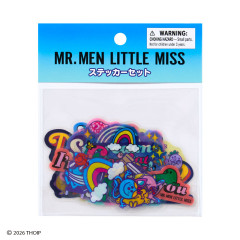 Japan Sanrio Original Sticker Set - Mr. Men & Little Miss : Cheerful Typographic