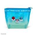 Japan Sanrio Original Clear Pouch - Mr. Men & Little Miss : Cheerful Typographic Blue - 2